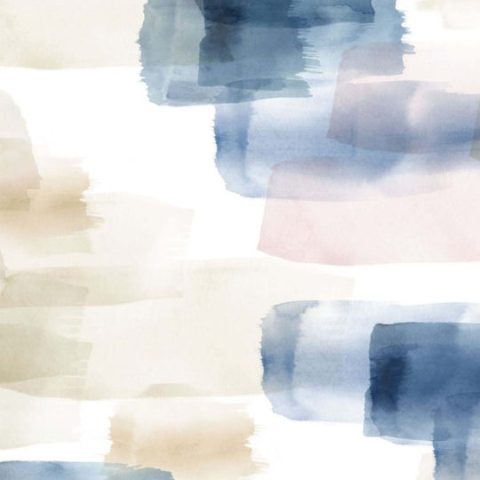 Abstract watercolor pattern in soft blues, greens, and blush, inspired by natural landscapes for acoustic panels.