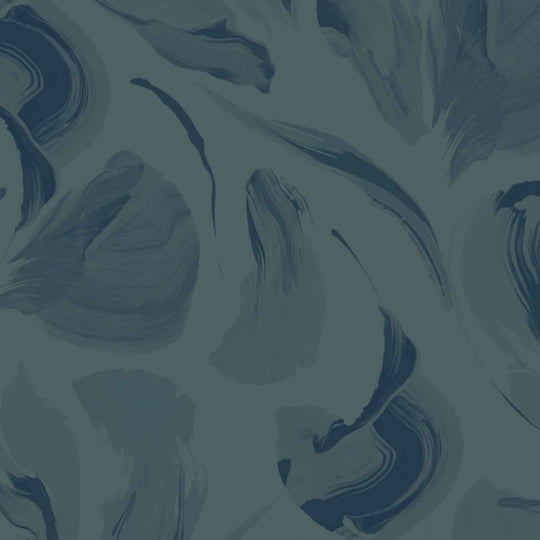 Abstract acoustic panel design in deep blue tones, inspired by New Zealand's natural landscape.