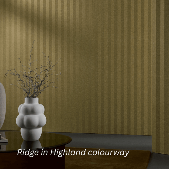 Verve in Highland colourway, showcasing striped design in a modern living space.