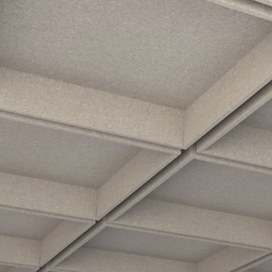 Autex Grid Ceiling Tiles in Opera, 600x600, showcasing a modern acoustic design for enhanced interior aesthetics.