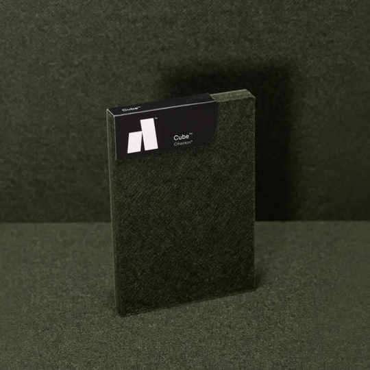 Autex Cube™ Acoustic Panel in green color, showcasing eco-friendly design and stylish aesthetics.