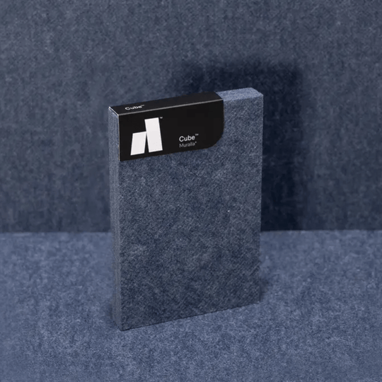 Autex Cube™ Acoustic Panel in dark grey, showcasing eco-friendly polyester design for stylish acoustic solutions.