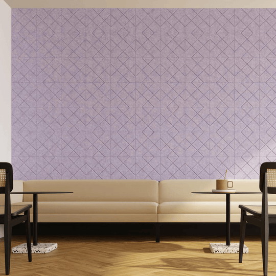 Acoufelt Fracture Crosshatch Acoustic Tiles - Peel n Stick - 300x300mm (36 tiles)