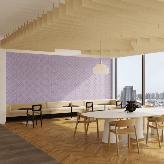 Acoufelt Fracture Crosshatch Acoustic Tiles - Peel n Stick - 300x300mm (36 tiles)