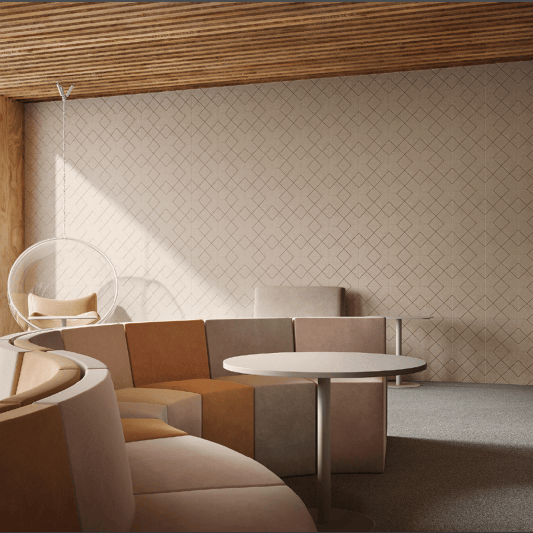 Acoufelt Fracture Crosshatch Acoustic Tiles - Peel n Stick - 300x300mm (36 tiles)