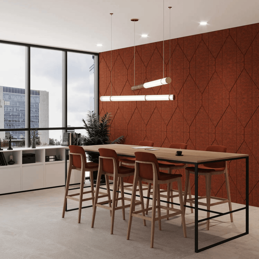 Acoufelt Fracture Leadlight Acoustic Tiles - Peel n Stick - 300x600mm (18 tiles)