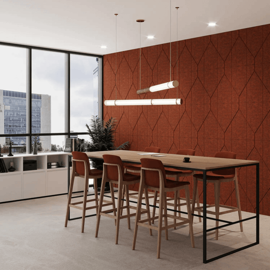 Acoufelt Fracture Leadlight Acoustic Tiles - Peel n Stick - 300x600mm (18 tiles)