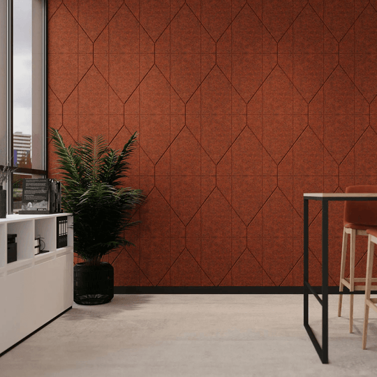 Acoufelt Fracture Leadlight Acoustic Tiles - Peel n Stick - 300x600mm (18 tiles)