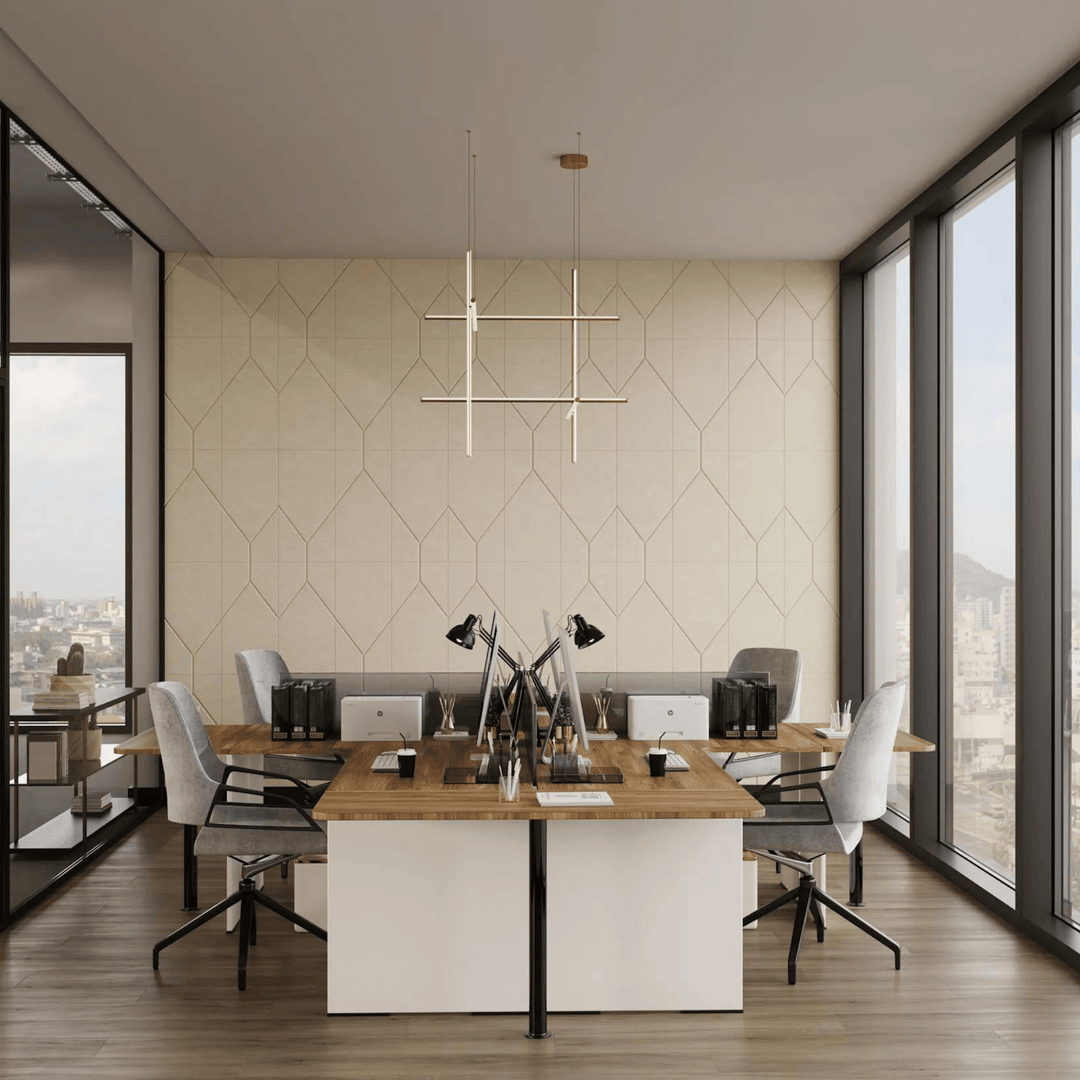 Acoufelt Fracture Leadlight Acoustic Tiles - Peel n Stick - 300x600mm (18 tiles)