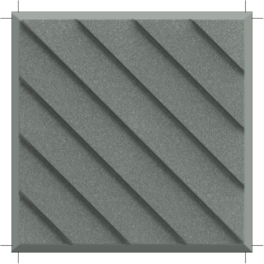 Acoustek Newport Collection acoustic wall tile with textured diagonal patterns for effective noise reduction.