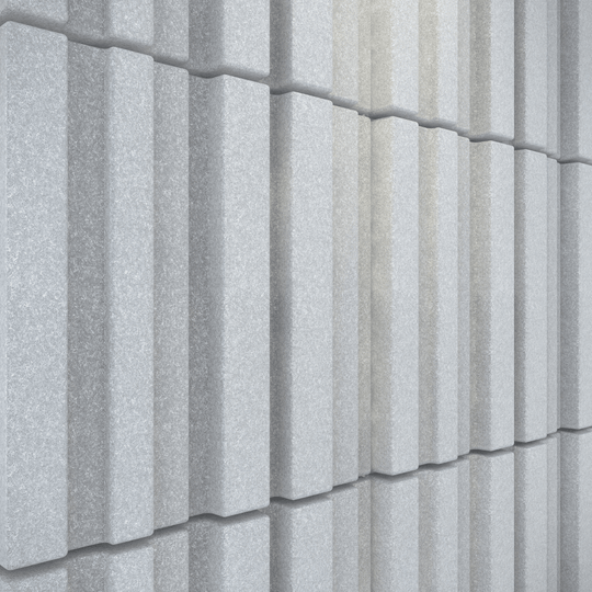 Textured acoustic wall tiles from the Acoustek Newport Collection in a modern design, ideal for noise reduction.