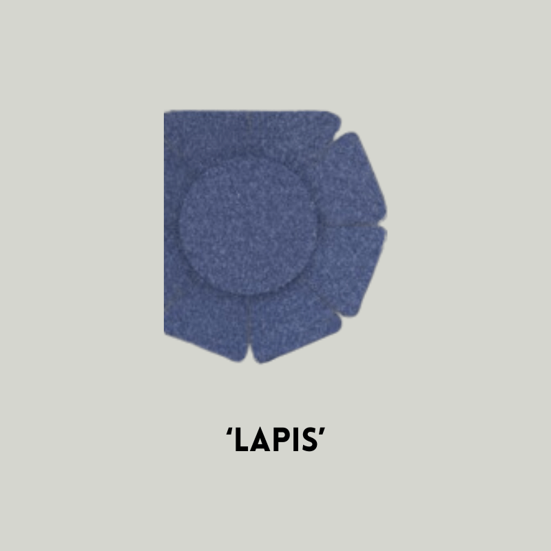 Lapis acoustic wall panel in blue, designed for noise reduction and aesthetic enhancement.