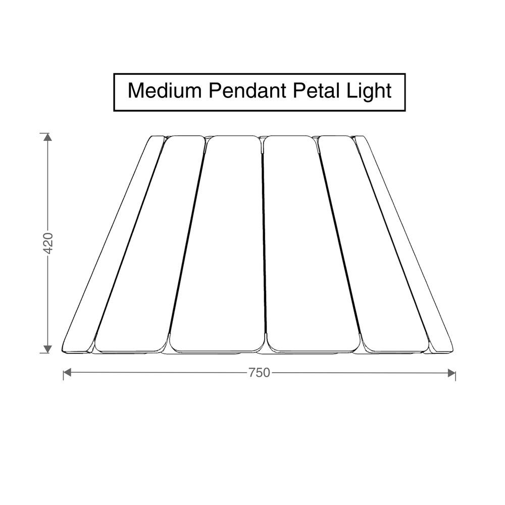 Petal Acoustic Lighting Shade (Aluminium Backing)