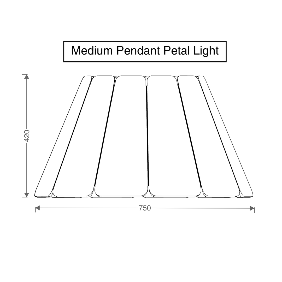 Petal Acoustic Lighting Shade (Aluminium Backing)